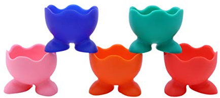 Yardwe Lot de 5 coquetiers en silicone pour le petit-déjeuner, le déjeuner ou le dîner (couleur aléatoire)