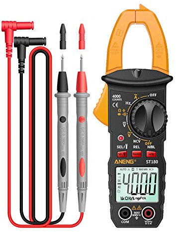 Multimètre numérique à pince ampèremètre avec pince ampèremétrique 4000 points ST180, tension CA/CC