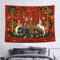 FEASRT Europäischer königlicher Wandteppich, mittelalterlicher Prinzessinnen-Wandteppich, 152,4 x 101,6 cm, weicher Biber, Dame und Einhorn, für Wohnzimmer, Schlafzimmer, Schlafsaal, Dekor GTAY9