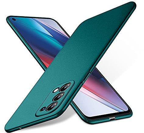 Bastmei Coque pour Oppo Find X3 Lite, Ultra-Léger Ultra-Mince Anti-Rayures Antidérapant Protection des Caméras Texture Givrée PC Rigide Coque pour Oppo Find X3 Lite (Vert, Givrée)