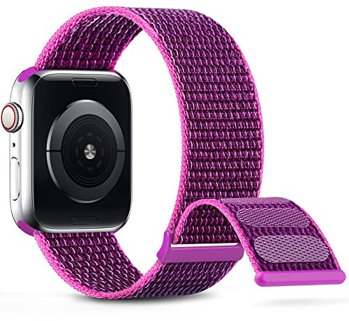 DigiHero Sport Nylon Straps Compatible with Apple Watch Straps 38mm 40mm 41mm 42mm 44mm 45mm, Adjustable Breathable Women Men Braided Strap Compatible for iWatch Series 8/7/6/5/4/3/2/1/SE A