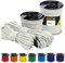 EDCX 4 mm Polyester Paracord 550 25+ Farben (15, 30 und 50 m) – Typ III, 100% Nylonseil, 7 Litzen Seil, 4mm Nylonseil in vielen Farben | Solid Colors (White, 50 m)