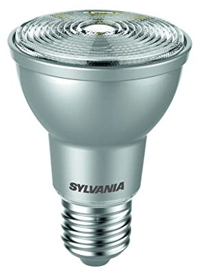 SYLVANIA LED-Lampe, E27 Sockel, 540 Lumen, Warm White (3000 Kelvin), 7.2 Watt Leistung, 25000h Lebensdauer, 64mm Durchmesser, 89mm Länge, Klarer Reflektor Kolben, 1er Pack