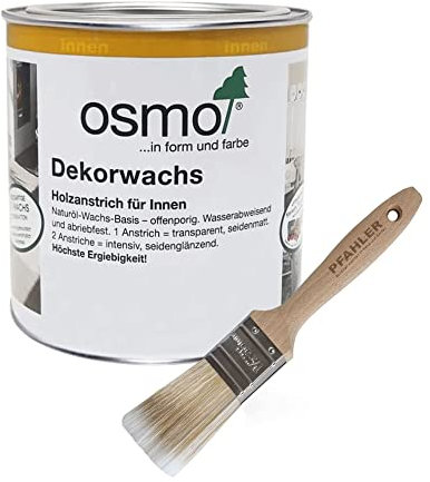 Osmo Dekorwachs Transparent 0,375l (Weiß 3111) Abriebfest, schmutzabweisend, unempfindlich gegen Haushaltschemikalien