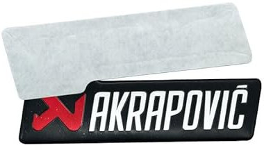 1pcs 3D-Aluminium-Auto-Aufkleber für Akrapovic-Logo-Emblem-Abzeichen