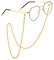 FOCALOOK Brillenkette mit Langen und Kurzen Perlen für Männer Frauen Brillenkettchen mit Vergoldet Edelstahl Schlichte Brillen Kette Schicke Schmuckstücke für Sonnenbrille Lesebrille