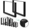 MIADOMODO® Tischgestell - Schwarz/Grau, Stahl, Industrial, für Esstisch/Couchtisch/Schreibtisch/Wohnzimmertisch, Rechteckig, Stabil, Schwerlast, Größenwahl (Schwarz, 60 x 72 cm (L x H))