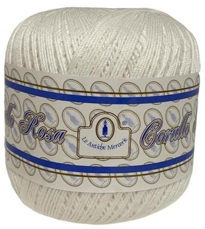 COTONE PER UNCINETTO NUMERO 5 FILO DI SCOZIA GOMITOLO DA 100 GRAMMI (BIANCO)