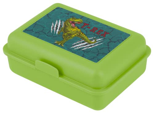Baagl Brotdose Kinder für Schule – Lunchbox für Mädchen, Jungen, Kindergarten – Jausenbox, Brotzeitbox, Brotbox, Snackbox (T-REX)