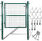 Ansobea Cancello da giardino, verde, 125 x 100 cm, con serratura, per cancello da giardino, recinzione a griglia