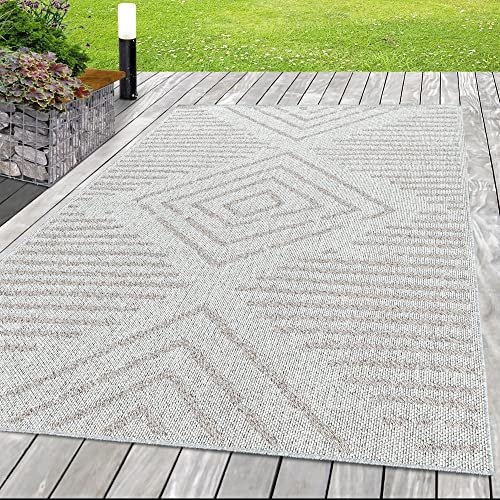 Tappeto da esterni, colore rosa, disegno a righe, 111861, tappeto corridoio, Tappeti per terrazzo-balcone o cucina, 80 x 250 cm