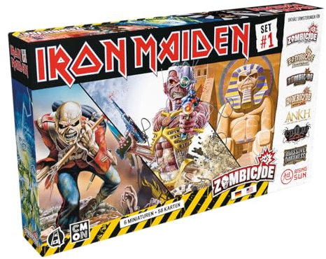 CMON, Iron Maiden Character Pack 1, Miniaturen-Erweiterung, Kennerspiel, Dungeon Crawler, 1-6 Spieler, Ab 14+ Jahren, 60 Minuten, Deutsch, Mehrsprachig, Mehrfarbig, Bunt
