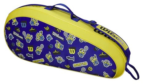 Wilson Tennis-Schlägertasche Minions 3.0 Team, Für bis zu 3 Schläger, Für Kinder und Jugendliche