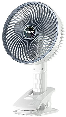 Clip on Fan, Large USB Desk Fan with 3 Wind Speeds, 360° Rotation, Removable Clip Holder, 30dB Quiet, USB Rechargeable Desk Fan Personal Fan for Office Bedroom Sports Travel