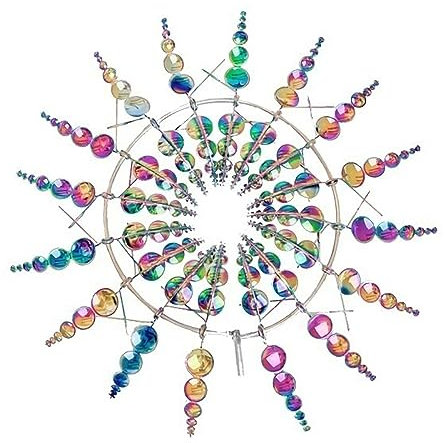 Unico e magico mulino a vento in metallo, per cortile, giardino, terrazza, prato, mulino a vento, girandola da giardino, decorazione a vento