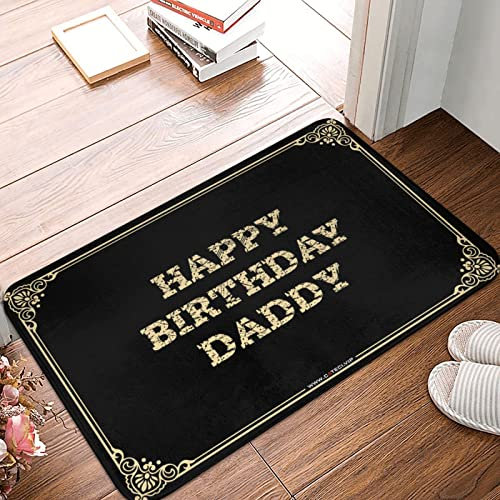 Dsoluuing Personalized Welcome Mat Happy Birthday Daddy Doormat Home Alone Door Mat Playroom Furniture (Color : Colour, Size : 65X90CM)