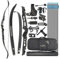 surwolf 66“ Takedown Recurve Bogen 20~40LBS ILF Wettkampf Recurve Bogen Set für Erwachsene, Sportbogen, Bogenschießen Jagdbogen, Langbogen (schwarz Set, 24 lbs)