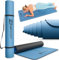 Hop-Sport Yoga Matte - rutschfest und langlebig, Pilatesmatte aus Kautschuk, 183 x 68 cm, Gymnastikmatte 0,5 cm + Tragegurt - Dunkelblau
