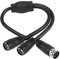 MEIRIYFA MIDI DIN 8 Pin Splitter Y Cable Adapter, DIN 8 Pin Male to Dual 2x Female Splitter Cable for MIDI Keyboard, Electric Piano, Guitar (0.3M)
