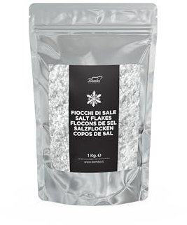 Fiocchi di Sale Bembo 400 g - Fiocchi di Sale Puro del Mediterraneo – Per Carne, Pesce, Insalate, Barbecue - Conf. da 400 g
