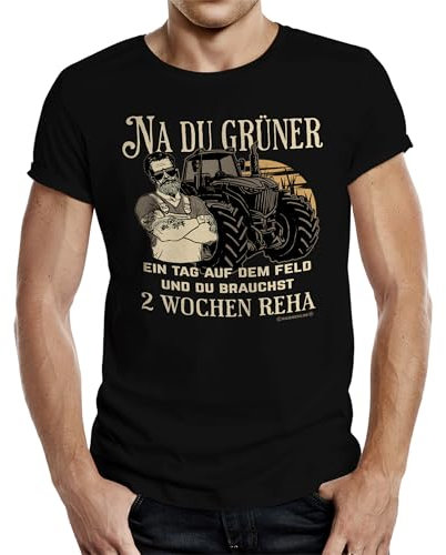 Herren T-Shirt für Landwirte und Bauern: NA du Grüner - EIN Tag auf dem Feld…