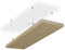 SILENT4® Schallabsorber Decke 114x33x5cm Akustikbild Akustikpaneele aus Akustikvlies, Seilmontage, messbar verbesserte Raumakustik durch Akustikplatten mit waschbarem Stoffbezug in Beige