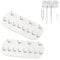 Comioke 2Pack Halskette Aufhänger Acryl Halsketten Halter Wand befestigte Schmuck Organizer hängen mit 20 Form Haken, Schmuck Aufhänger für Halskette, Geschenk für Mädchen Frauen