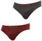 DIM Slip Seamless Micro x2, Gris Quartz/Bordeaux Froid, L (Lot de 2) Homme