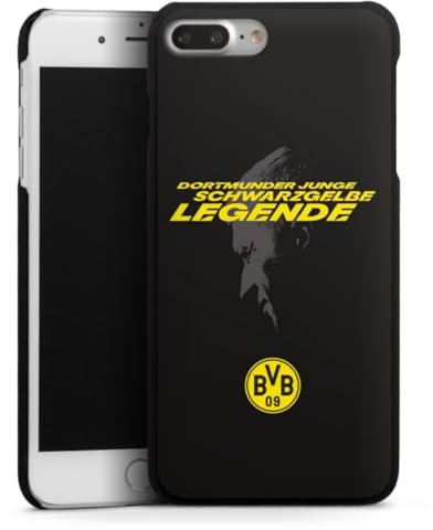 Hard Case kompatibel mit Apple iPhone 7 Plus Schutzhülle schwarz Smartphone Backcover Marco Reus Borussia Dortmund BVB