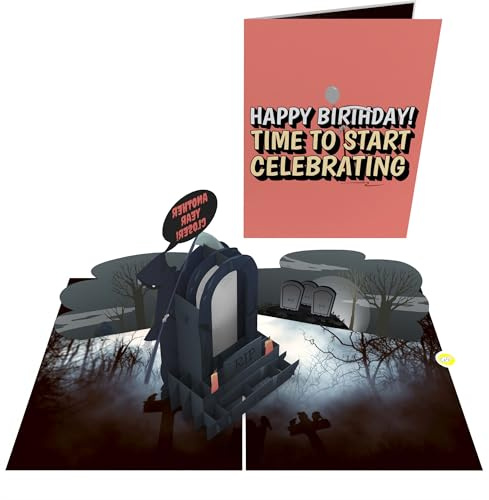 Unhinged Grim Reaper 3D Pop-Up Funny Birthday Cards for Men & Women – Humorous Greeting Card for Him, Her – Birthday Card Funny for Friend, Sister, Mother, Brother, Father – Cheeky Witty Joke Card
