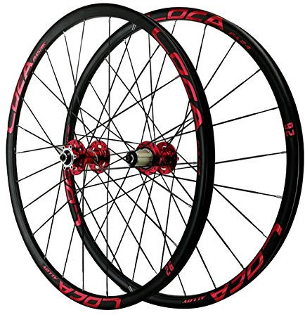 ZECHAO Fahrrad Laufrad,Mountainbike Schnellspanner 4 Lager Scheibenbremse 24-Loch-Flachstange Radsätze(26inch)