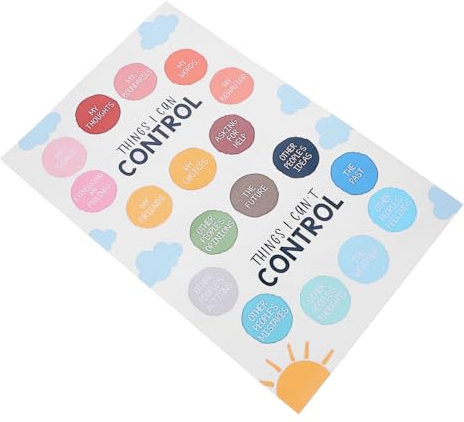 EXCEART 1blatt Bunte Emotionen Poster Kratzfest Für Klassenzimmer Und Kinderzimmer Dekoration Farbige Wandkunst Für Emotionale Ausdrucksweise Und Lernhilfe