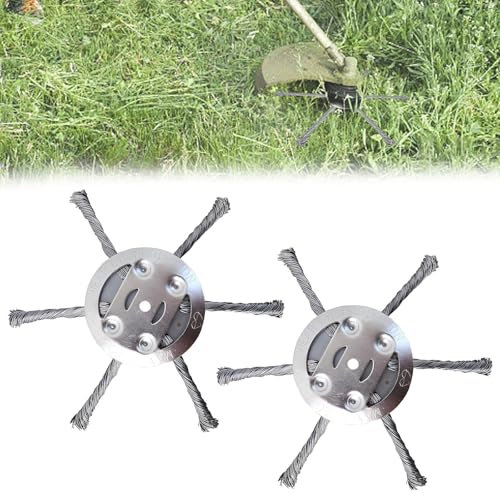 Cepillo para Desbrozadora,2 Piezas Profesional Cortador de Cepillo de Cono de Alambre,Cepillo de Hierbas Silvestres,para Limpieza de Malezas,Musgo,Cuidado del Jardín.