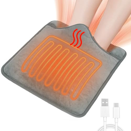 Mostop Foot Warmer,Electric Foot Fast Heating Pad,USB Feet Warmers with Heated,Soft Fabric,Washable Foot Heating Pad,Warmer Fast Heating Pad Cushion for Foot, Hand,Back and Full Body,Gifts for Wome
