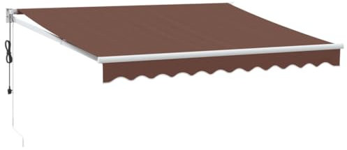 vidaXL Tenda da Sole Retrattile Automatica Marrone 300x250 cm, tendalino Retrattile, tendalino, tendalino per Patio, Tende retrattili