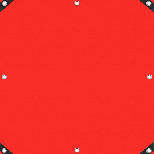 wasserdichte PVC Plane mit Ösen 4.5 x 4.5 m 500 G/M² mit Ösen mit Zusätzlicher Eckverstärkung Abdeckplane Schutzplane Bootsplane für LKW, Pool, Holz Gartenmöbel, Rot
