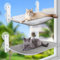 GUUSII HOME 2PCS Cat Window Hammock Bed Foldable Kitty Windowsill Perch Cordless Indoor Cats Seat Shelves with Sturdy Suction Cups Soft Fabric Easy to Assemble 52 * 30cm Hold 25kg (Light Gray, M)