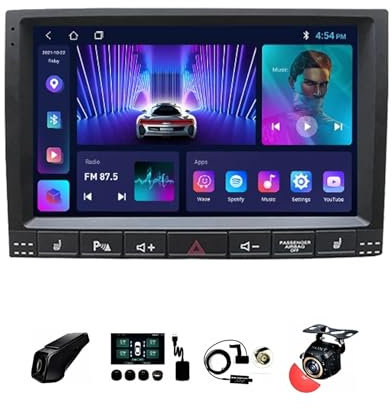 ZCBZBy 9 pulgadas Android 12 pantalla táctil coche estéreo radio 2 Din para VW Volkswa-gen Touareg 2004-2010 reproductor de radio automático con cámara de respaldo AHD navegación GPS multimedia contro