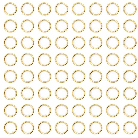 LETORIA 18K 6MM Messing Biegeringe für Gold Schmuck Basteln Vergoldete Kleine Spaltringe für Schmuckherstellung Goldene Offener Jump Rings für DIY Armband Ohrringe Halskette (500PCS)