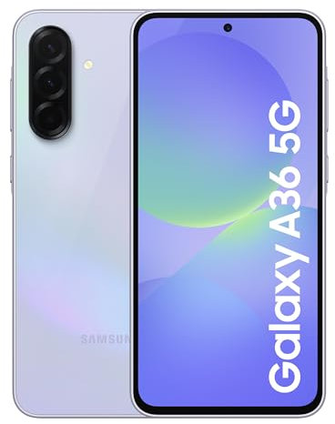Samsung Galaxy A36 5G Smartphone, Awesome Intelligence, 8GB RAM, 256GB Storage, 50MP Camera, Awesome Lavender, 3 Year Manufacturer Extended Warranty (UK Version)