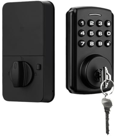 Xenocam Smart Door Lock, Fingerprint Door Lock, 4-in-1 Electronic Fingerprint Keyboard Password Bluetooth Smart Lock for Home Bedroom Hotel Office Apartment