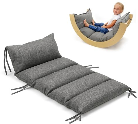509 Jungle Climbing Arch Matching Cushion, Soft Thick Padded Cushion, Size 125cm (Lenght) x 63cm (Width), Fit Perfectly on Jungle Climbing Arch, or a Comfortable Mattress. Color Melange Grey