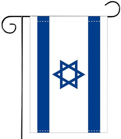 Flag Israel 12x18 in bandiera ebraica verticale a doppia squadra UV UV Resistente al poliestere di campagna in poliestere giardino giardino all'aperto per i pub della casa di strada clubsflag