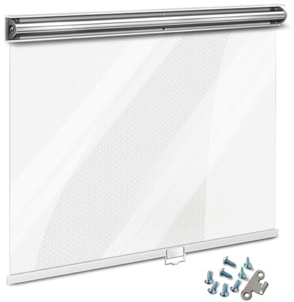 Store Enrouleur Transparent Fraîcheur,Rideau en Plastique Qualité Alimentaire Pet,Anti-poussière,Respirant,avec Poignée,pour Congélateur Armoire Vitrine,Largeur x Hauteur (50cm x 100cm)