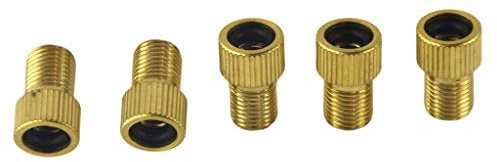 Lot de 5 adaptateurs de valve Presta vers Schrader pour pneu de voiture ou vélo - Grain droit