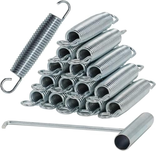 KeFanta Trampoline Springs Heavy-Duty Galvanised 5.5Inch Replacement Springs 16pcs+1pc Puller tool