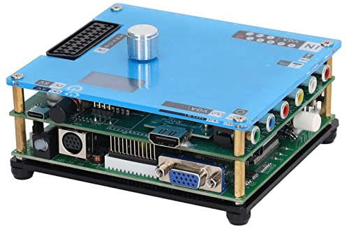 Leftwei Convertitore Video LCD GBSC, Ingresso RGBS SCART VGA, Uscita HDMI VGA 3, Adattatore Video per Giochi retrò 1080P 240P per Monitor CRT PS2