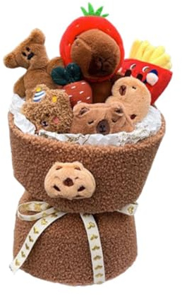 Yunmeryker Bouquet di Bambole di Peluche, Simpatico Regalo di Peluche, Bouquet di Fiori Artificiali, Bouquet di Fiori di Bambola di Cartone Animato Creativo per, Stile a