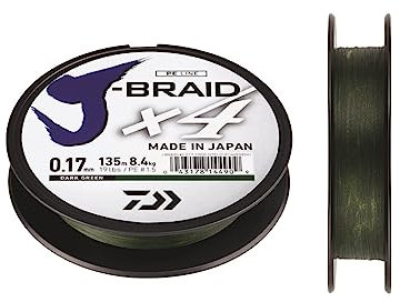 DAIWA J-Braid X4, geflochtene Angelschnur, dunkelgrün