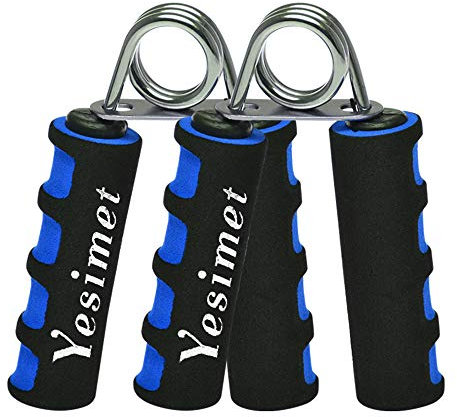 Esmartlife 2 Pack Hand Grip Strengthener Set,Finger Gripper, Hand Grippers - Soft Foam Hand Exerciser for Quickly Increasing Wrist Forearm and Finger Strength (Blue)